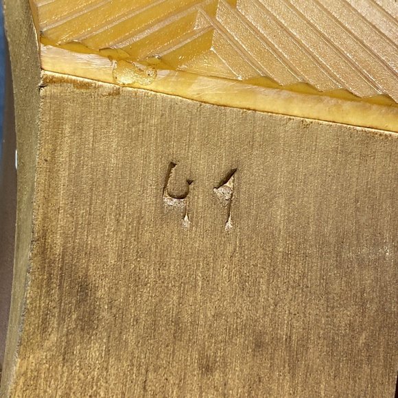 Sanita Wooden Leather Clogs Womens 41 / US 10 Brown Mules Danish Heeled Shoes - Picture 10 of 11